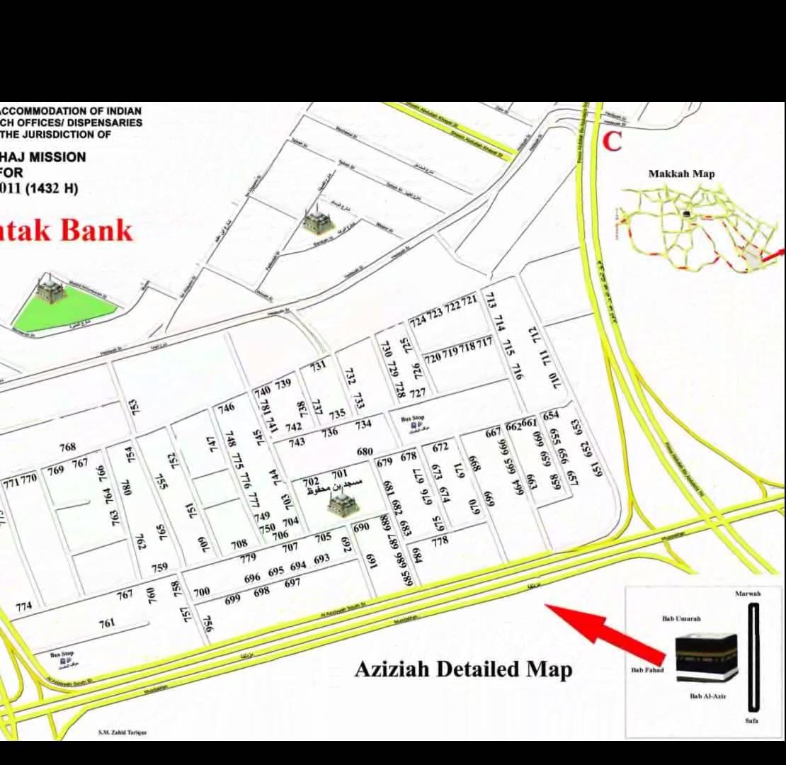 Makkah azizia hartă