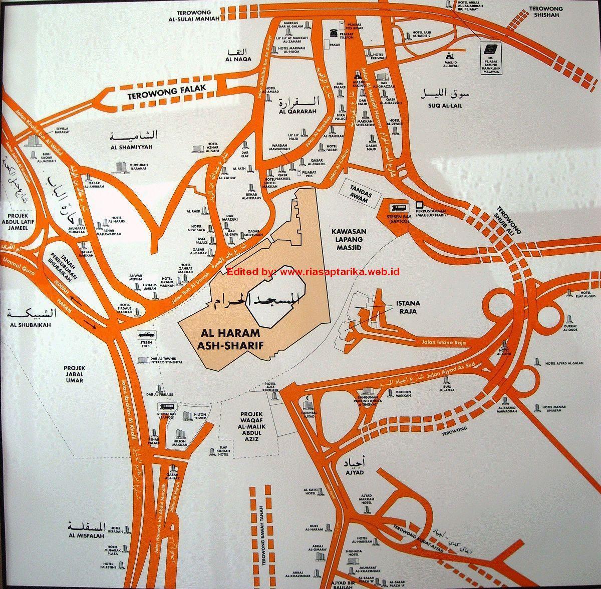 harta misfalah Mecca arată hartă